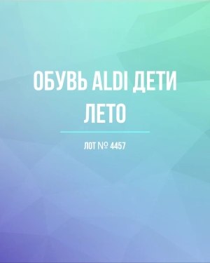 Купить Обувь ALDI дети лето#10 кг, ЛОТ №4457 оптом в Брянске и Брянской области
