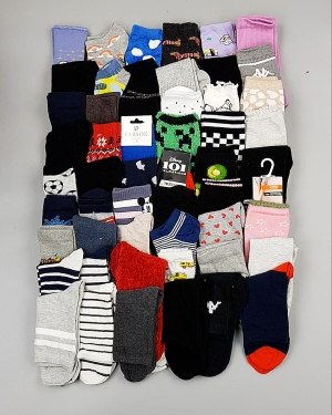 Купить Носки дети СТОК зима#5 кг, ЛОТ №6989 оптом в Брянске и Брянской области