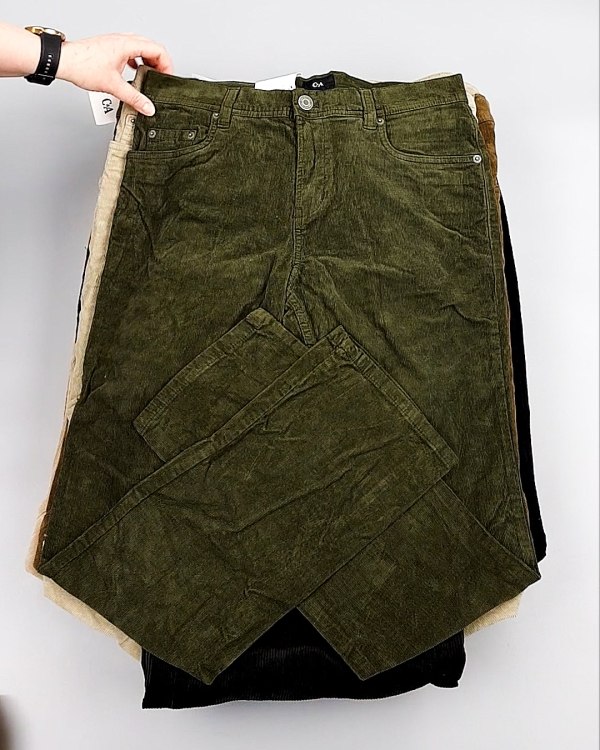 Фотография  415 - Брюки вельветовые м/ж C&A 025#10 кг, ЛОТ №8031 оптом в Брянске и Брянской области