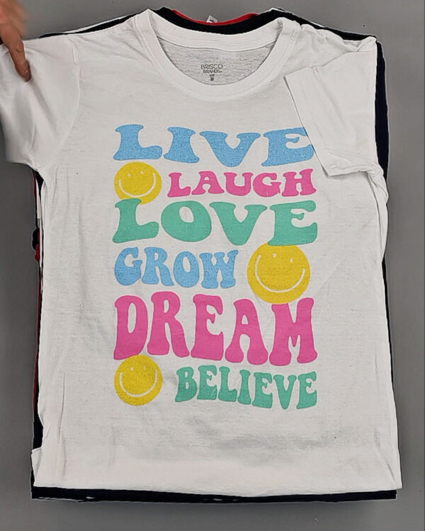 Фотография  798 - Футболки м/ж (Printed T-Shirts New)#5 кг, ЛОТ №8913 оптом в Брянске и Брянской области